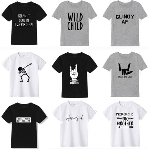 2019 New Summer Boys T Shirt Fashion Print Kids T Shirt For Boy Cotton Short Sleeve Baby Girls T Shirt Childrens Clothes