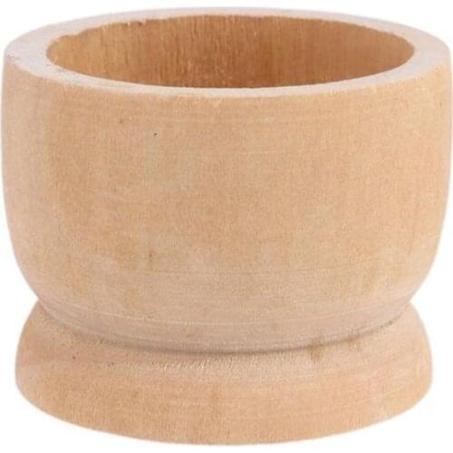 2021 New 5PCS Easter Simple Unpainted Portable Kitchen Tool Egg Cup Wood Storage Holders