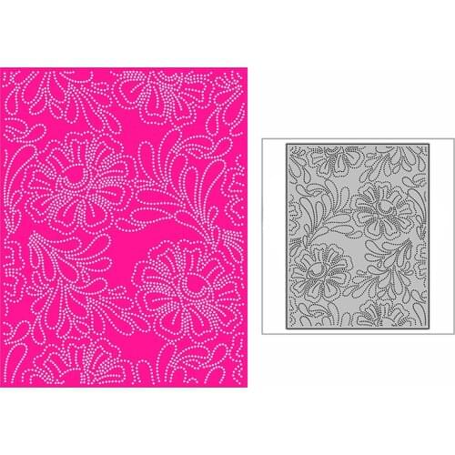 New Pretty Spotted Flowers Background Plate Craft Embossing Mold 2021 Metal Cutting Dies for DIY Scrapbooking Album Card Making