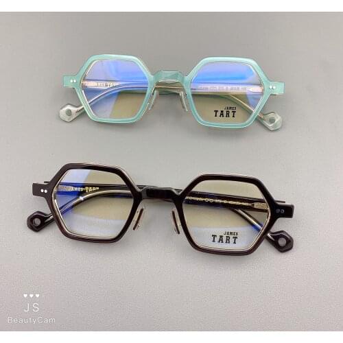 Belight Optical JAMES TART Italy Acetate Square Handmade Craft Women Men Prescription Vintage Eyeglasses Spectacle Frame 370