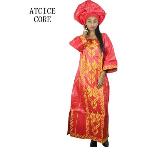 African dresses for women dashiki traditional 100% cotton african bazin riche embroidery design clothing A069