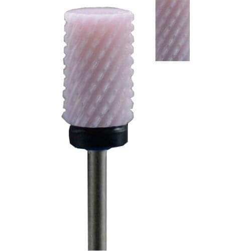 Pink Ceramic Nail Drill Bit - Large Barrel Bit XC