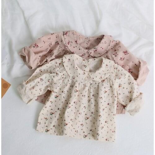 Baby Girls Floral Printed Collar Shirt