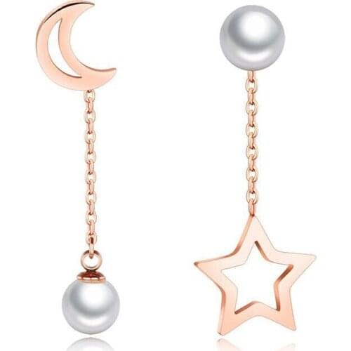Korean Pearl Drop Earing For Women Girls Hanging Dangle Metal Simple Long Statement Earrings Ear Accessories