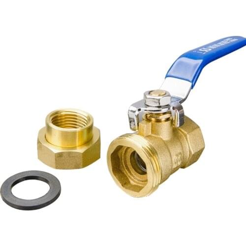 Ball Valve 1/2'' 3/4'' BSP Thread Brass Ball Valve Connector Joint Copper Pipe Fitting Coupler Adapter with Handle For Water