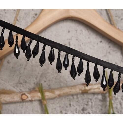 Heavy work drape beaded pendant fringed lace accessories width 4cm handmade decoration material diy clothing accessories