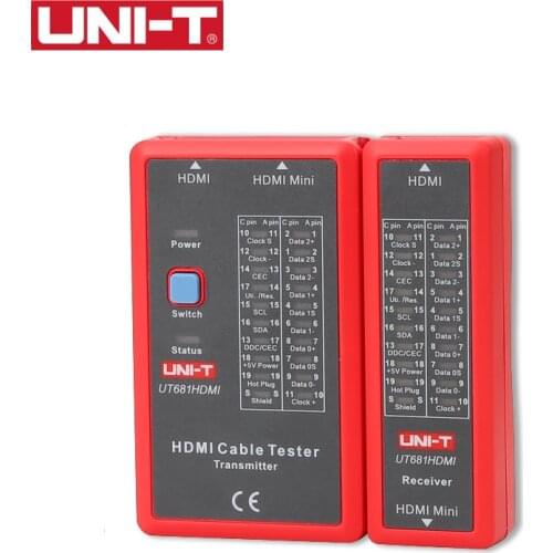 UNI-T UT681HDMI Quickly check whether the Ethernet/Phone/BNC/HDMI cable is conductive, short-circuited, crossed or open