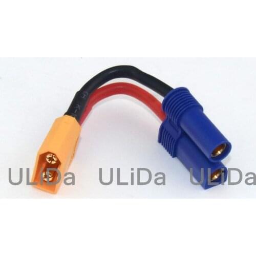 XT60 Male To Female EC5 Connector Adapter /w Wire RC Helicopter For Lithium Battery Rechargeable Bateria Lipo