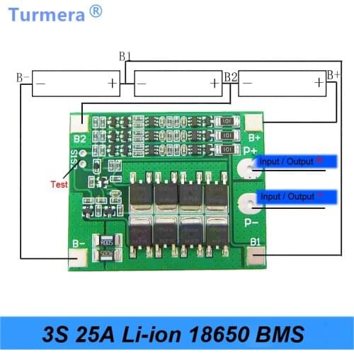 For Screwdriver 3S 25A Li-ion 18650 BMS PCM Battery Protection Board BMS PCM With Balance For li-ion Battery Cell Pack Module AU