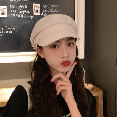 Kagenmo 2020 Spring Female Short Brim Hat Outdoor Sun Gorras Linen Cotton Casual Women Casquette Elegant