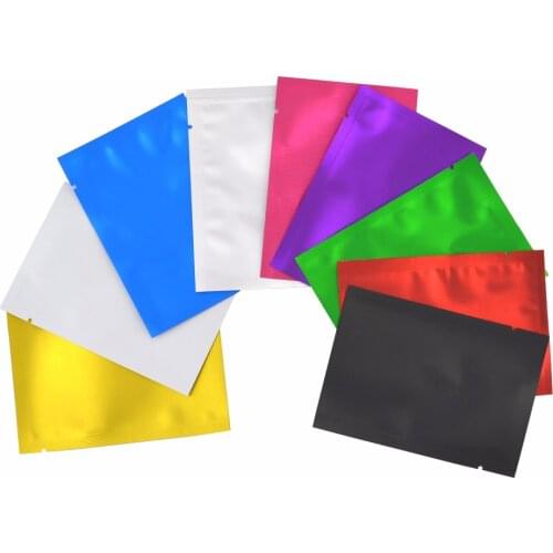 100 pcs Matte Colorful Aluminum Foil Pouches Heat Sealable Bags Smell Proof Foil Bags Pouches,Foil Bags Free Shipping