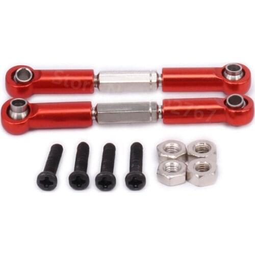 2 Pieces Aluminum Alloy Real Damper Tie Rod Toe Link 7038 For RC Hobby Car 1/16 Scale Models Traxxas Slash Hop-up Part CNC