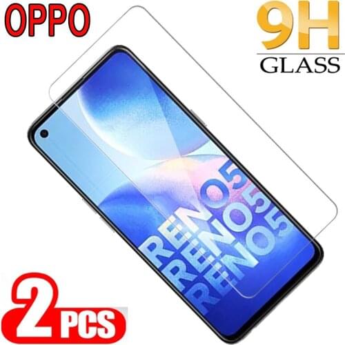 2Pcs For OPPO Reno5 Reno 5 Glass Phone Screen Protector LCD Film Cover On OPPO Reno 5 4G 5G Tempered Glass