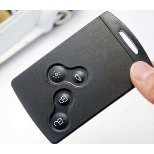 4 Buttons Remote Smart Key Shell Card For Renault Laguna Koleos Clio Car Key Blanks Case With Insert Small Key Blade