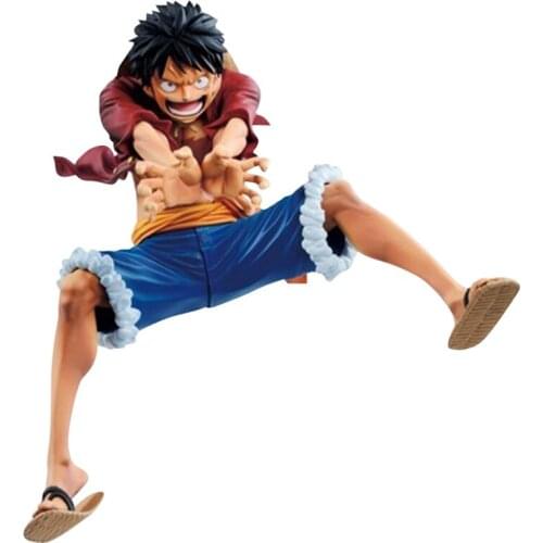 Bandai Animation One Piece Action Figures 17CM Monkey D Luffy Rubber Rocket Launcher PVC Collection Ornaments Model Toy Gifts
