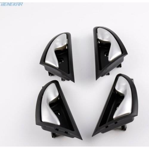 Benekar 4Pcs/lot Front Rear Inside Interior Door Handle Matte Silver for JAC J3 J3S Turin 2009-2015