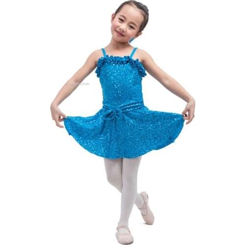 Free Shipping Retro Kids Leotard Dress Blue Peacock Mini Disc Bodice With Soft Tulle Tutus Jazz Ballet Dance Costumes 16013