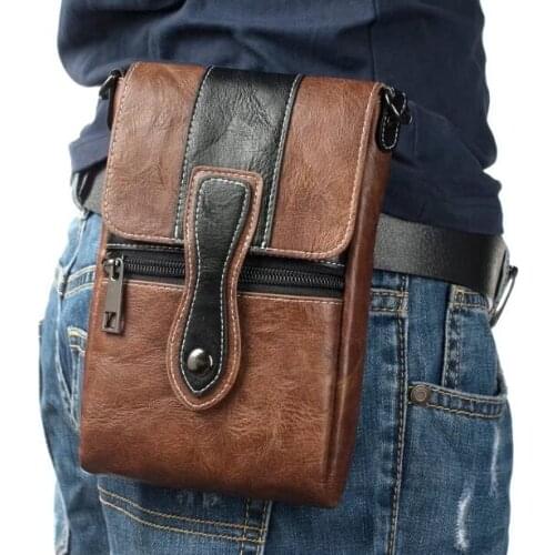 Holster Man Shoulder Belt Clip Mobile Phone Leather Case For Huawei Mate 10 Lite/Mate 10 Pro,Nova 2i,Honor 9i/7X,Maimang 6