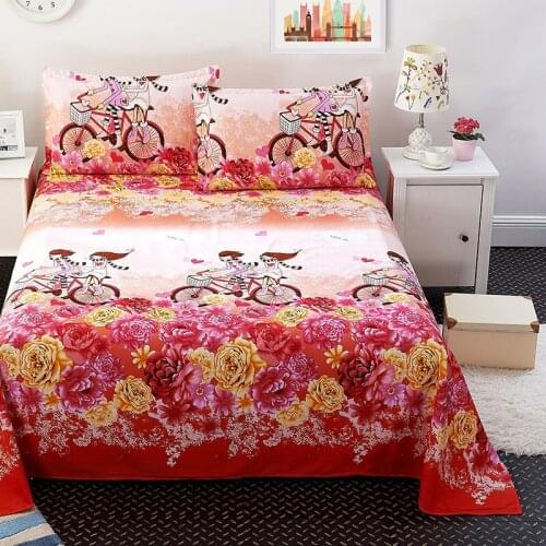 Fort Hope Bedding Sheet Cotton Bedsheet Home Textile Printing Flat Cotton Combed 74*48cm Bed Sheets Pillow Sheet+1/2 Free Cover