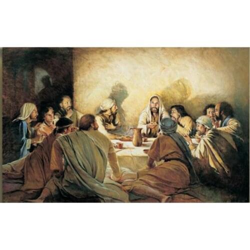5D Classical Jesus in the Last Dinner Canvas Diamond Painting DIY Embroidery For Home Decor Cross Stitch One Piece JX870