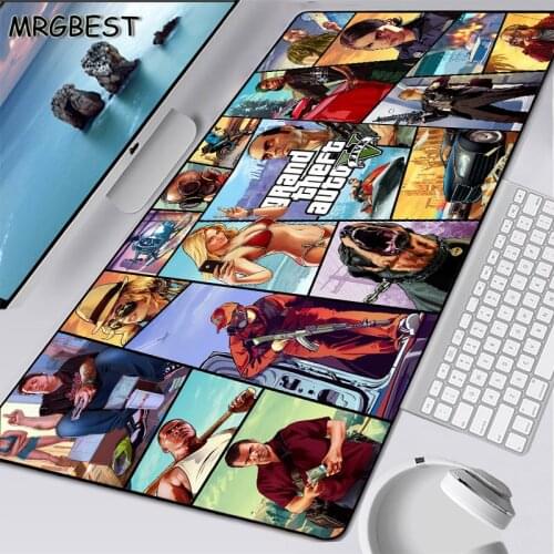 MRGBEST Size 900X400mm Game Mousepad GTA5 Gaming NO Lock Edge Mouse PadS V CSGO LOL Keyboard Notebook Pc Mat L