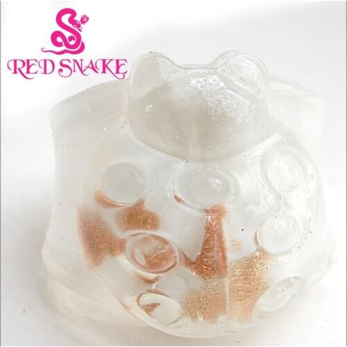 RED SNAKE Fashion Ring Handmade Ladybug with white stereoscopic Design Murano Glass Rings