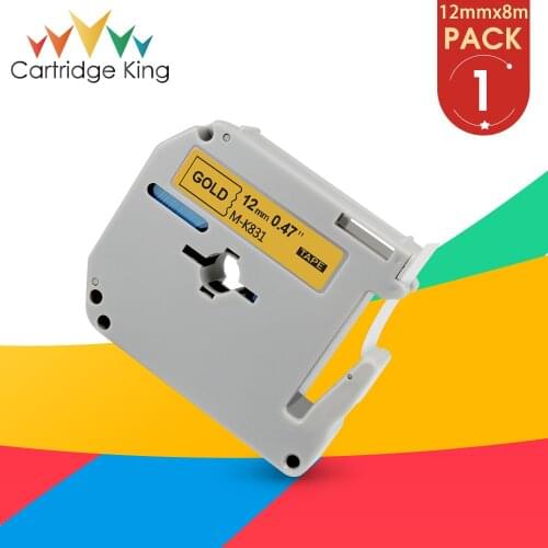 M-K831 MK831 for Brother Label Tape 12mm Black on Gold Replace Brother PTouch M Tape Label Maker PT-90 PT80 PT70 PT65 MK-831