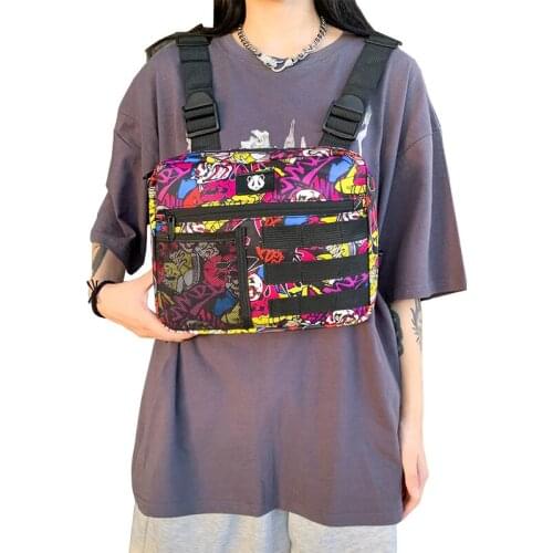 New Chest Bag For Men Streetwear Hip-Hop Chest Rig Bag Fashion Unisex Tactical Rectangle Travel Chest Utility Bags 3066