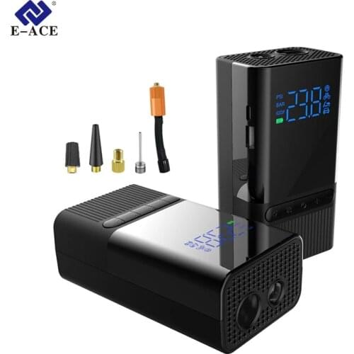 Portable Air Pump Car Tire Inflator 150PSI Air Compressor LED Lighting Electric Wireless Tire Inflator Suitable For Car Bicycle