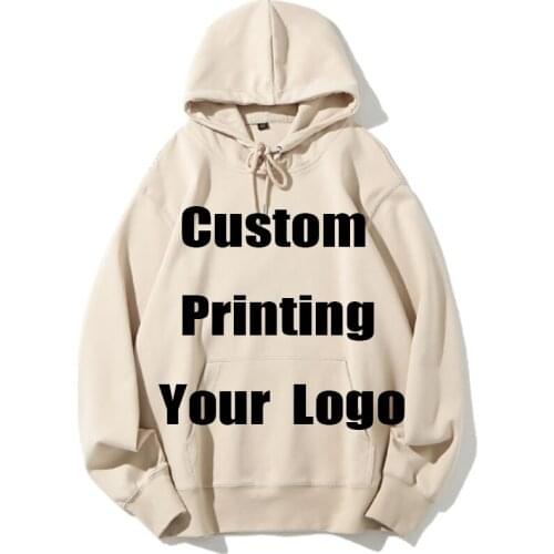 Heat Transfer Silk Screen Print Customized Logos hoodie Photos Unisex custom logo professional design Promotional Products China
