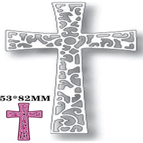 Floral Cross 2021 Metal Cut Dies Stencils for Scrapbooking Stamp/Photo Album Decorative Embossing DIY Paper Cards