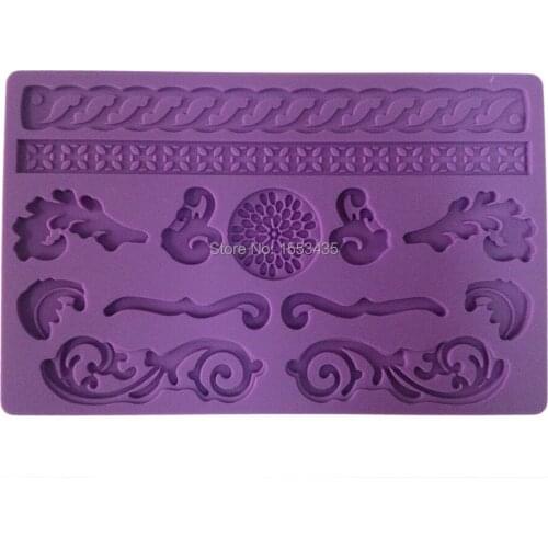 Moldes De Silicona Cocina Fondant Silicone Mold Laces for Cake Decoration