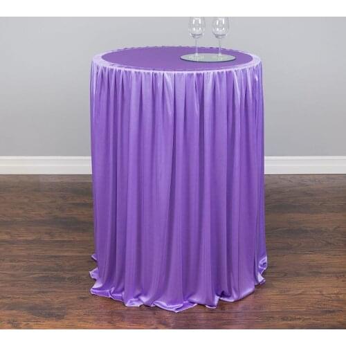 High Top Cocktail Table Cloth Wedding Party Chiffon Stretch Tablecloth for Folding Tables Round Table Skirts With Table Covers