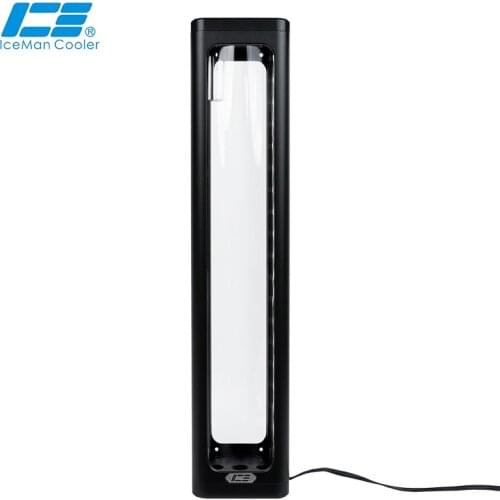 IceManCooler ICE-RX7 360MM ,PC Water Cooling Glass Tank ,Silver,Black,White Reservoir,5V 3PIN Interface,Watercooler Container