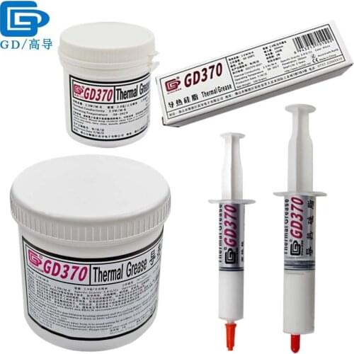 Net Weight 15/30/100/150/1000 Grams White GD370 Thermal Conductive Grease Paste Plaster Heat Sink Compound for CPU GPU SY ST CN