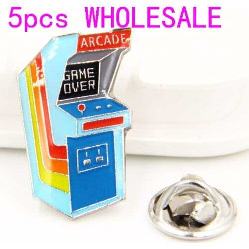 Lots 5pcs Classic 80s Arcade Game Lapel pin Badge