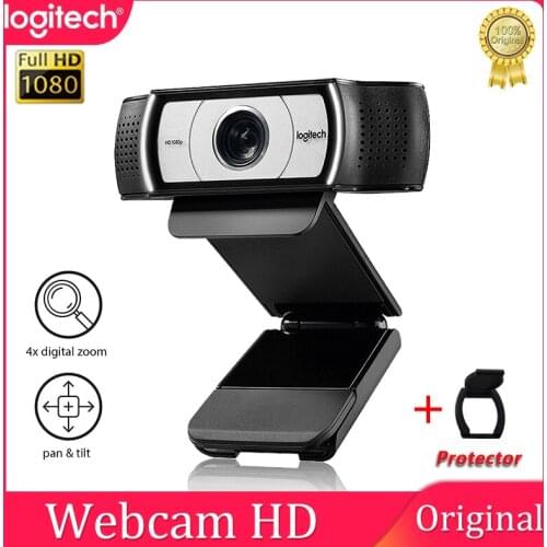 New Logitech C930c HD Smart 1080P Webcam with Cover auto focus Support H.264 USB Video camera 4 Time Digital Zoom for computer