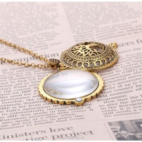 Vintage Chain Magnifying Glass Hot Necklace Pendant Grandma Gift Metal Magnifier Au19 20 Dropship
