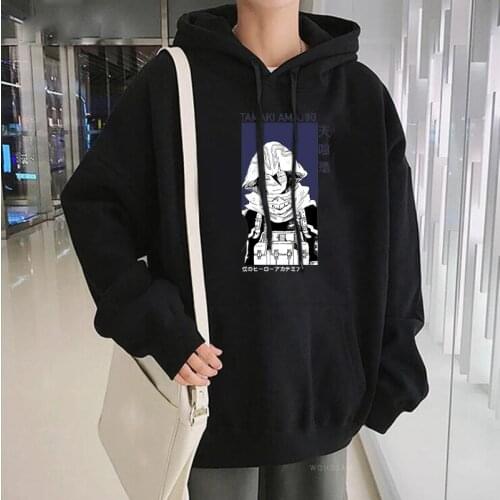 Funny Anime Tamaki Amajiki My Hero Academia Hooded Sweatshirts Cool Cartoon Men Clothing Fashion Unisex Harajuku Winter Pullover