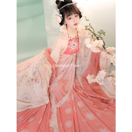 2021 chinese traditional dance costumes woman tang dynasty performance dress ancient fairy hanfu for girl dance costumes