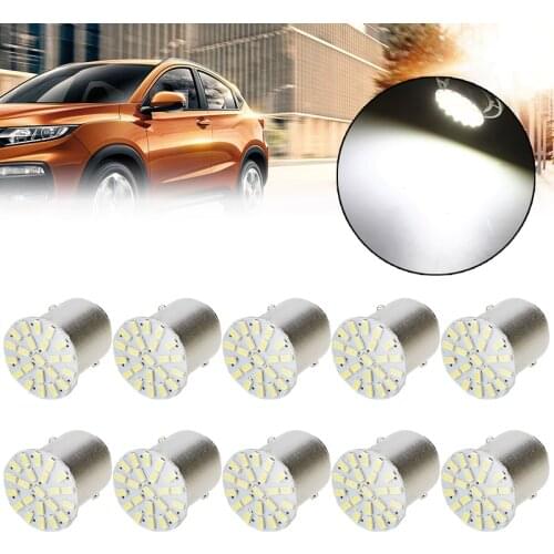 10pcs 1157 BAY15D 3014 22SMD Car Led Brake Front Parking Brake Lamp Backup Wedge Lamp Tail Bulb DC 12V for Car Lighting