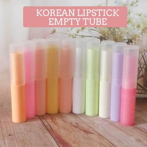10pcs/set Korean Lip Balm Tube 3g Lipstick Tube DIY Empty Bottles Plastic Packaging Jar Colors Lip Scrub Container Wholesale
