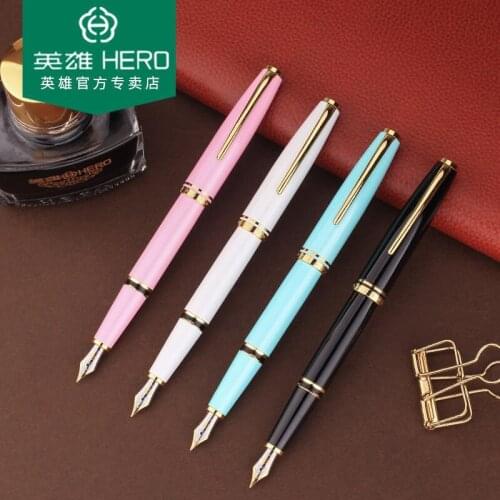 Free Shipping New Arrival Hero 981Brand Fountain Pen Business Executive Fast Writing Metal Gift Pen