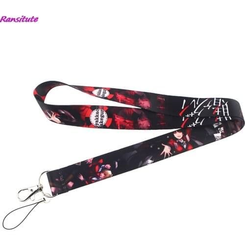 Ransitute R1409 The Abyss Of Gambling Cartoon Style Anime Lovers Key Chain Lanyard Neck Strap For Usb Badge Holder Diy Hang Rope