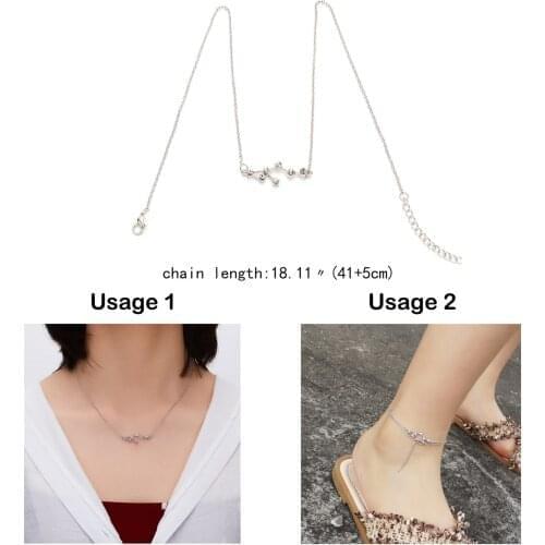 1 Pcs Virgo Neck Chain Necklace Twelve Constellations Party Favors Color Link Choker Male Female Accessories Fashion