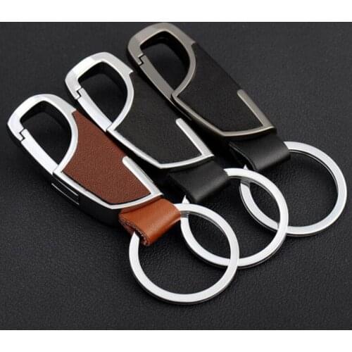 Car styling Metal Head layer cowhide key Chain case For Lada Priora Sedan sport Kalina Granta Vesta X-Ray XRay
