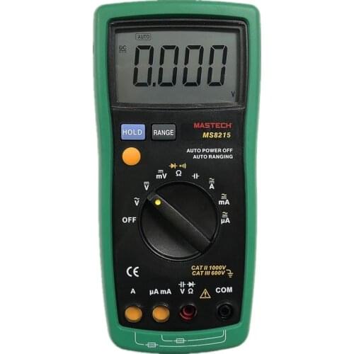 MASTECH MS8215 Auto Range Overload protected Digital Multimeter DMM AC/DC Voltmeter Ammeter Ohmmeter Capacitor Tester