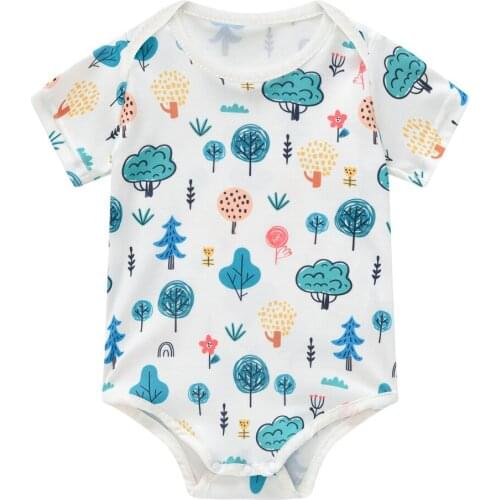 Baby Romper Boy Infant Cotton Short Sleeve Baby Cute Cartoon Clothes Girl Print Suit Born Crawling Baby Girls