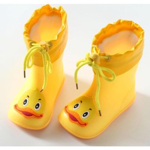 ARLONEET OChildrens Rubber Boots Kids Boots PVC Baby Girls Jelly Cute Bowknot Rain Shoes Waterproof Ankle Boots