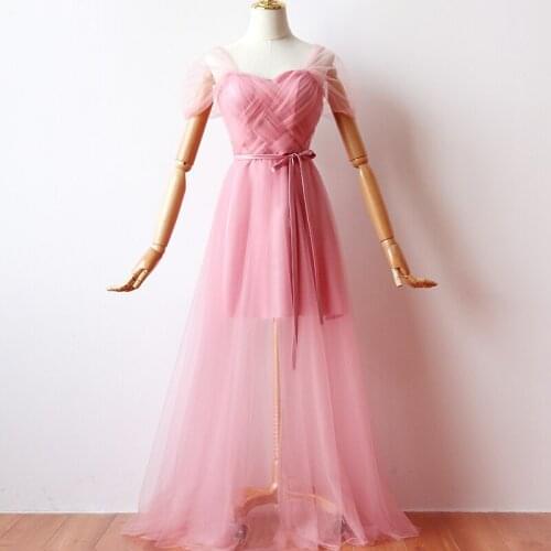 Sweetheart Floor-length TulleAdult Wedding Annual Banquet Presided Performing Bridesmaid Dresses Bridesmaid Dresses Long 7269